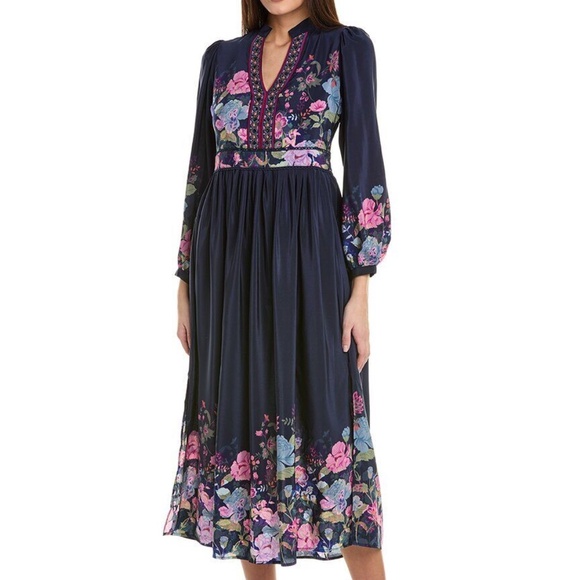 long sleeve maxi dress formal Long Sleeve Formal Floral Print Midi Dress Floral Print & Long Sleeves –  The Dress Outlet